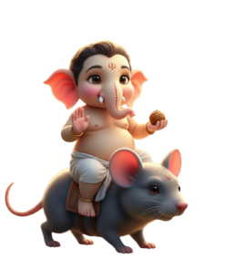 Divine baby Ganesha radiating spiritual grace